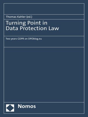 cover image of Turning Point in Data Protection Law
